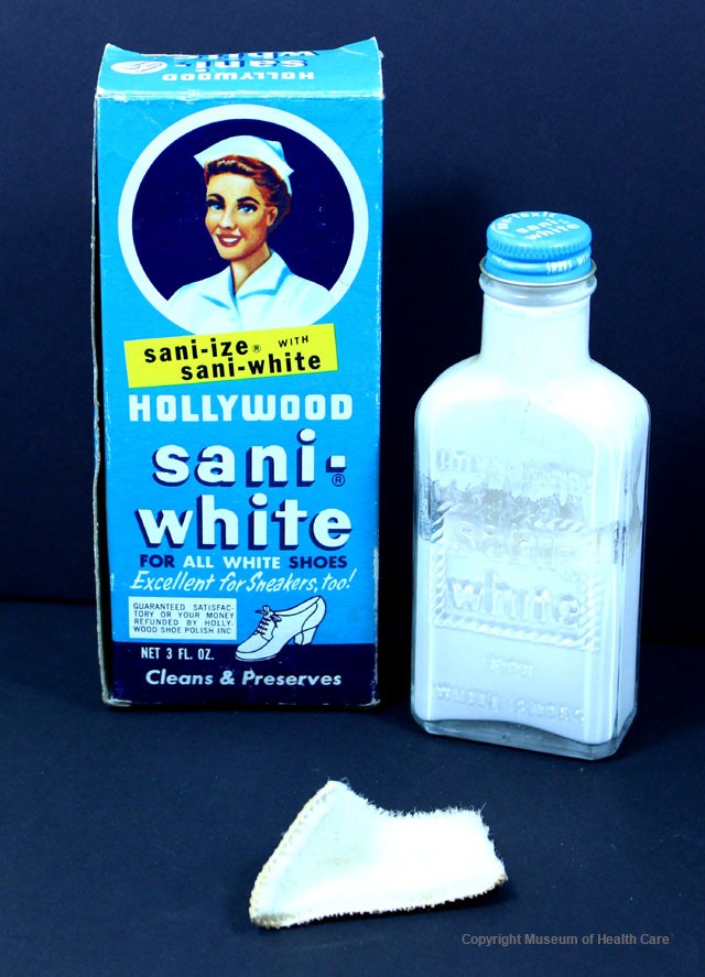 Hollywood Sani-white shoe polish • Museum of Health Care at Kingston